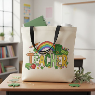 Cute St. Patrick’s Day Gift Lucky to Teach Teacher Tote Bag