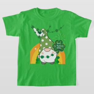 Cute St. Patrick’s Day Gnome with ShamrocksT-Shirt T-Shirt