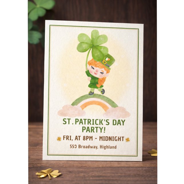 Cute St. Patrick’s Day Party Invitation (Creator Uploaded)