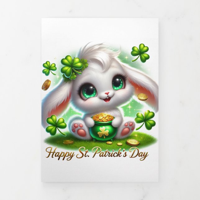 Cute St Patrick's Day card with Bunny  (Cover)