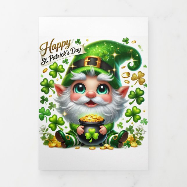 Cute St Patrick's Day card with Festival Gnome  (Cover)