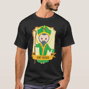 Cute St Patricks Day Catholic Women Kids Girls Iri T-Shirt