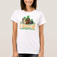 Cute St Patrick's Day Dogs Leprechaun Hat Shamrock