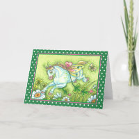 CUTE ST. PATRICK'S DAY FLYING IRISH PONY, FAIRY