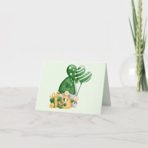 Cute St. Patrick's Day Gnome Holiday Card