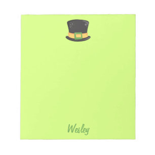Cute St. Patrick's Day hat Notepad