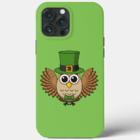 Cute St Patrick's Day Owl Cartoon