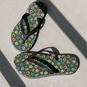Cute St Patrick's Day Pattern Jandals