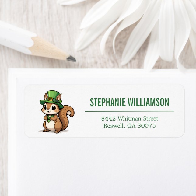 Cute St. Patrick's Day Squirrel with Green Hat (Insitu)