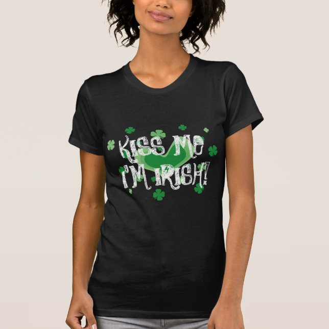 Cute St Patricks Day t shirt | Kiss me I'm Irish (Front)