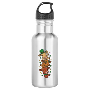 Cute Stacked Cows St Patrick Vintage Engraving Des 532 Ml Water Bottle