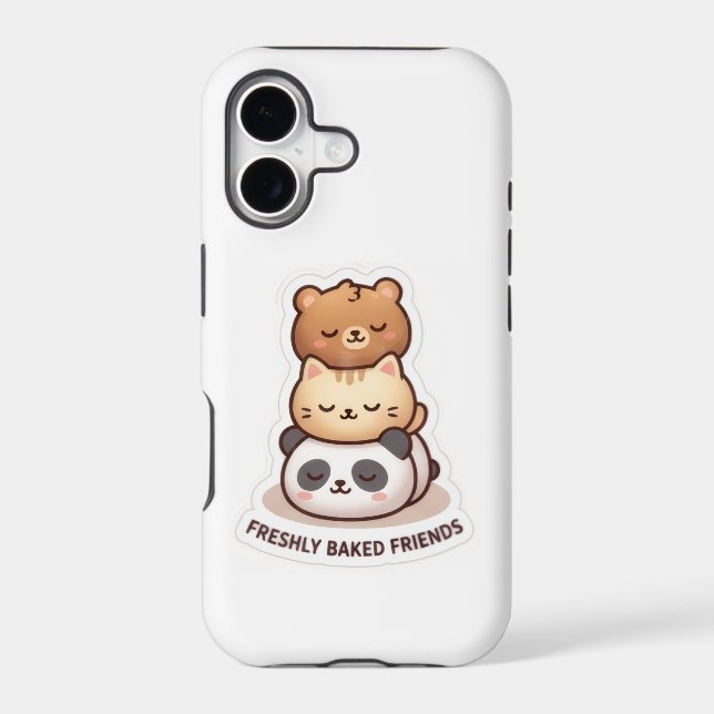 Cute Stacking Animals iPhone Case | Freshly Baked  (Back)
