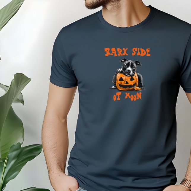Cute staffy bull terrier halloween orange ironic T-Shirt (Creator Uploaded)