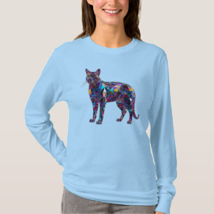 Cute Stained Glass Cat Woman's T-Shirt