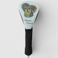 Cute Stained Glass Miniature Schnauzer with Heart 