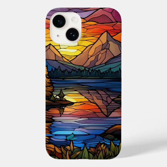 Cute stained glass summer camping Case-Mate iPhone case (Back)