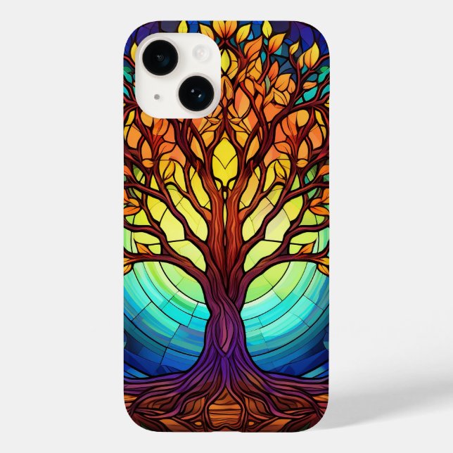 Cute stained glass tree of life Case-Mate iPhone case (Back)