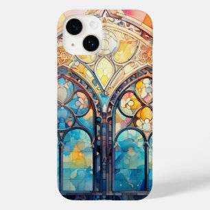 Cute stained glass watercolor Case-Mate iPhone 14 case