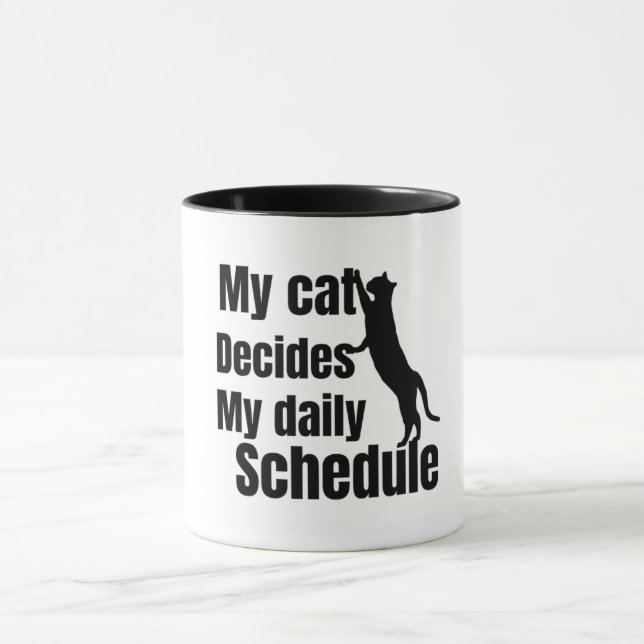 Cute Standing cat design Mug (Center)