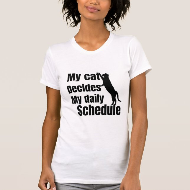 Cute Standing cat design T-Shirt (Front)