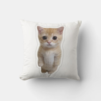 Cute Standing Orange Kitten Pillowcase Cushion