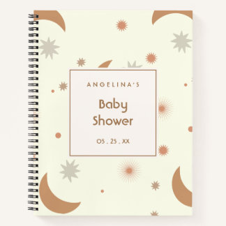 Cute Star And Moon Pattern Notebook