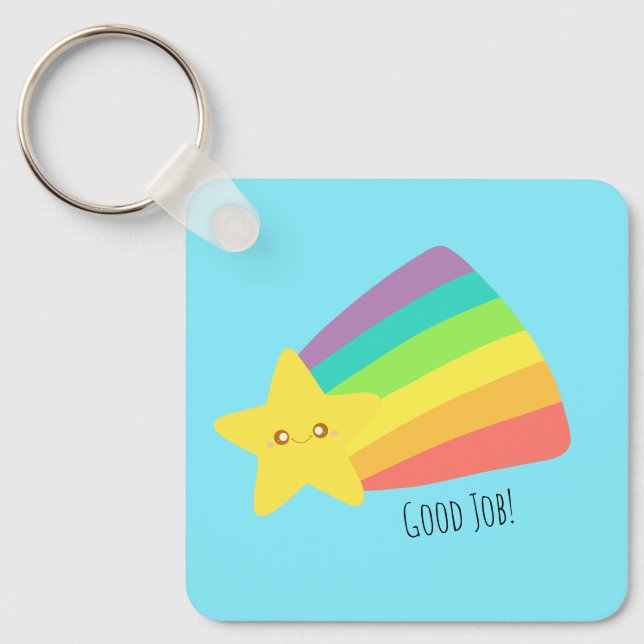 Cute Star Rainbow Key Ring (Front)