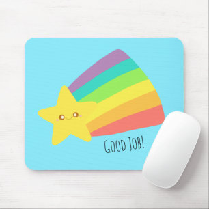 Cute Star Rainbow Mouse Pad