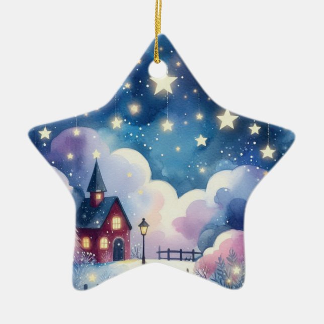 Cute  star-shaped Christmas tree ornament  (Front)