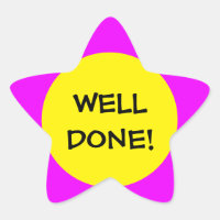 Cute star sticker for children encouragement