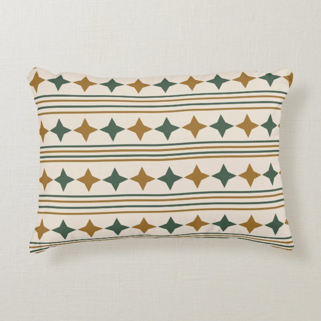 Cute starburst and lines pattern Retro style Decorative Cushion (Front)