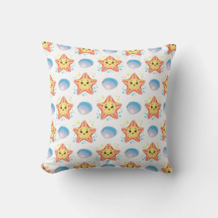 Cute Starfish and Seashells Cushion
