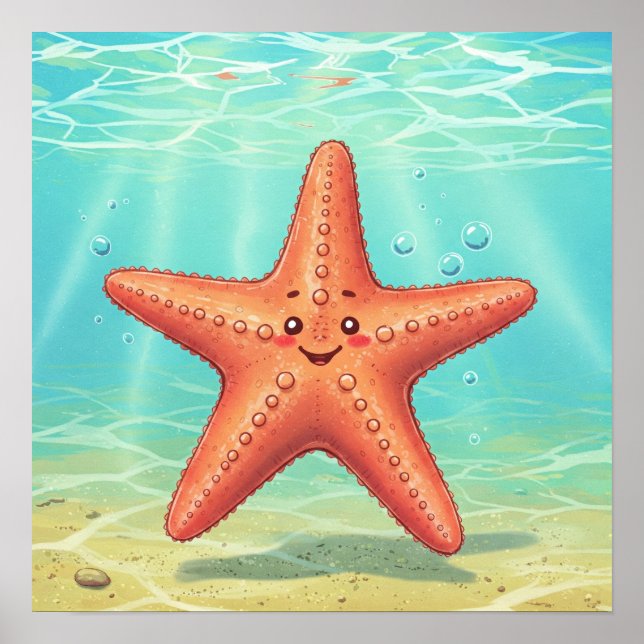 Cute Starfish Poster (Front)