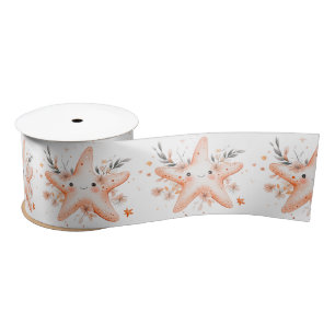 Cute Starfish Satin Ribbon