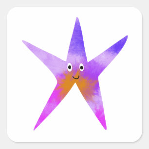 Cute Starfish Square Sticker