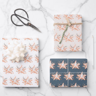 Cute Starfish Wrapping Paper Sheet