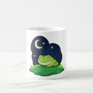 Cute Stargazing Frog Kawaii Night Sky Design Coffee Mug