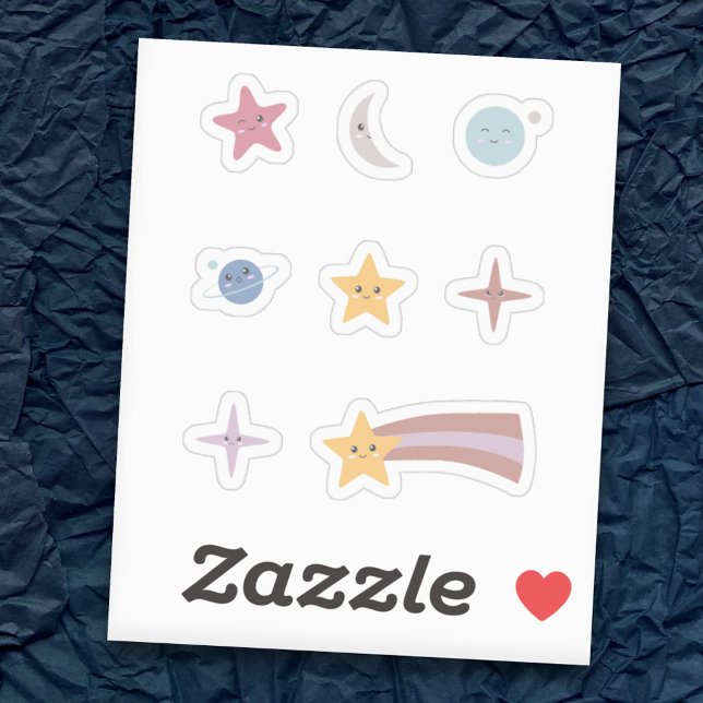 Cute Stars and Planets Stickers Set (Cute Stars and Planets Stickers Set)