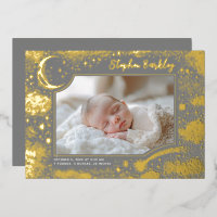 Cute Stars Moon Celestial Newborn Photo Birth