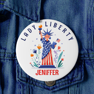 Cute Statue of Liberty NYC 7.5 Cm Round Badge