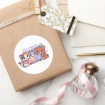 Cute Stay Sweet Kawaii Animal Trio Die-Cut Sticker