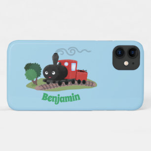 Cute steam train locomotive cartoon illustration Case-Mate iPhone case