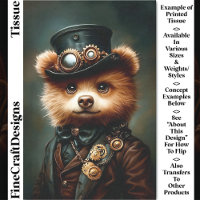 Cute Steampunk Brown Bear Portrait CL2 Decoupage
