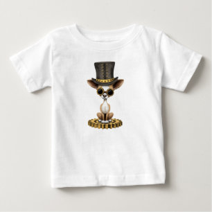 Cute Steampunk Chihuahua Puppy Dog Baby T-Shirt