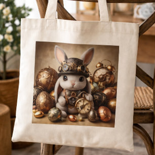 Cute Steampunk Easter bunny Tote Bag