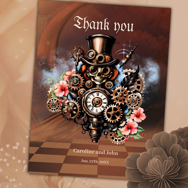 Cute steampunk women  postcard (Steampunk)