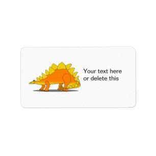 Cute Stegosaurus Dinosaur Cartoon Template Label