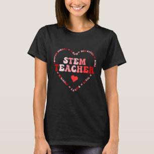 Cute STEM Teacher Valentines Day Heart T-Shirt