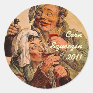 cute Sticker Corn Squeezin home canning lid round