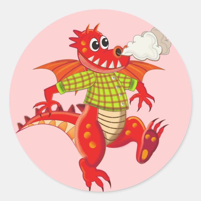 Cute sticker with Dragon (Front)